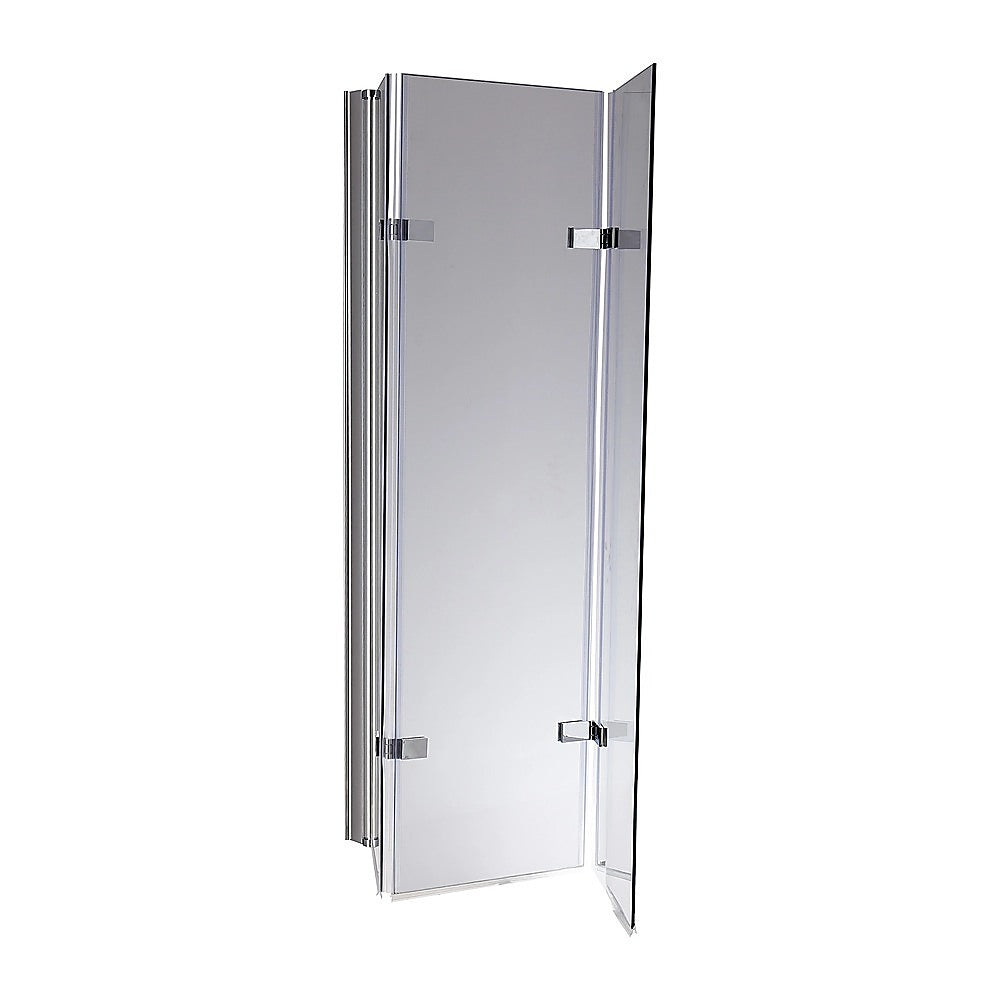 3 Fold Chrome Folding Bath Shower Screen Door Panel 1300mm x 1400mm 4