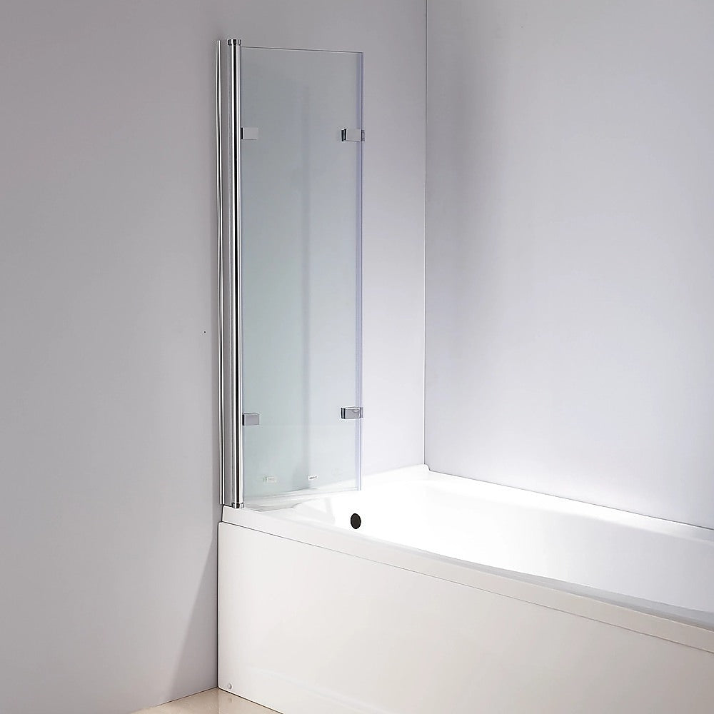 3 Fold Chrome Folding Bath Shower Screen Door Panel 1300mm x 1400mm 6