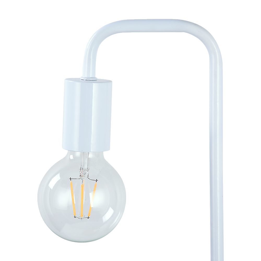 Modern Table lamp Desk Light Timber Base Bedside Bedroom White 5