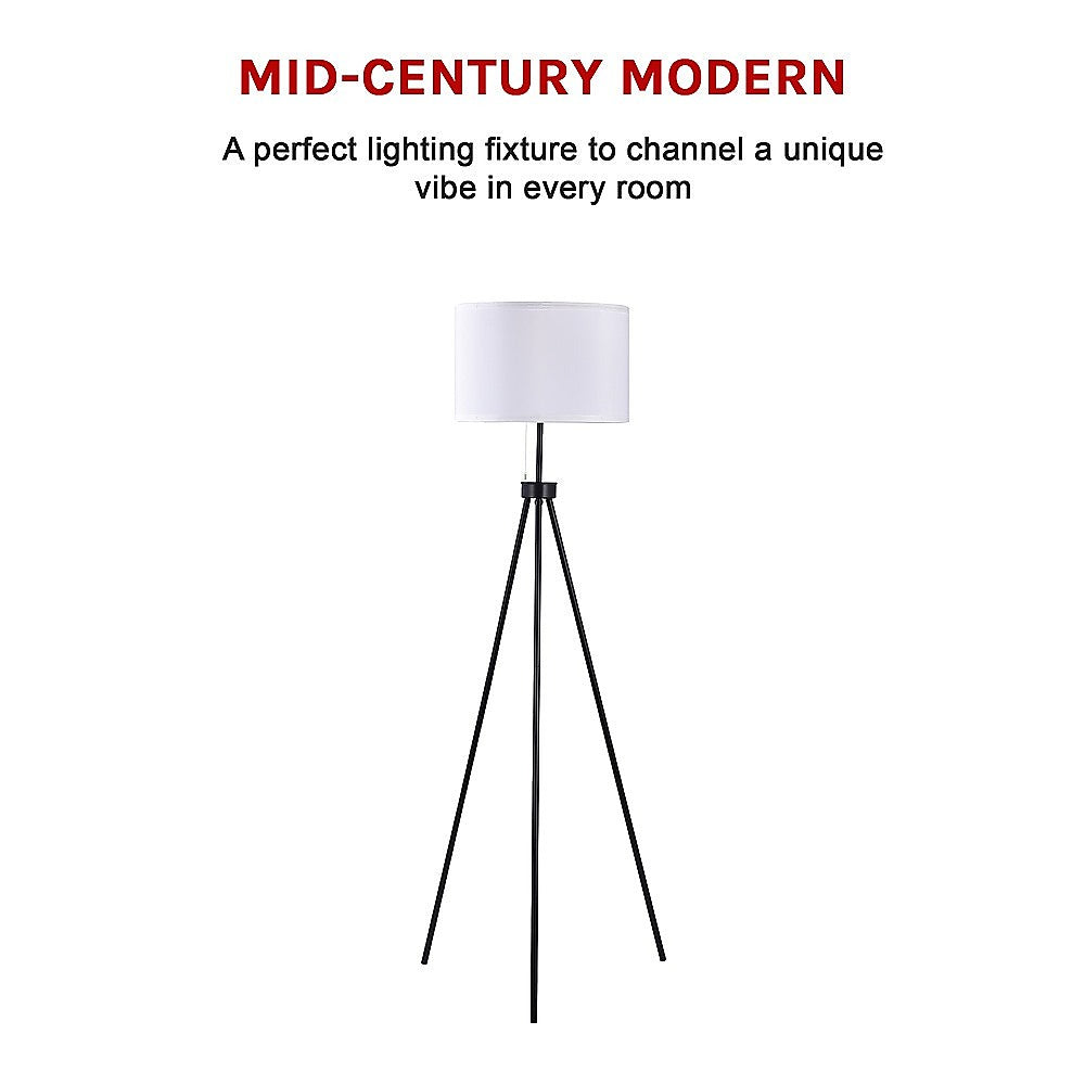 Mid-Century Floor Lamp Modern Tripod Decor Living Room Standing 7