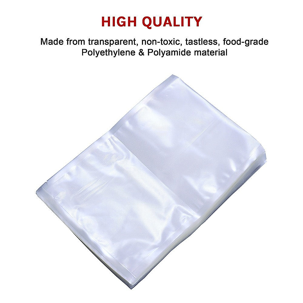 100x Vacuum Sealer Bags Food Storage Saver Heat Seal Cryovac 20cm x 30cm 11