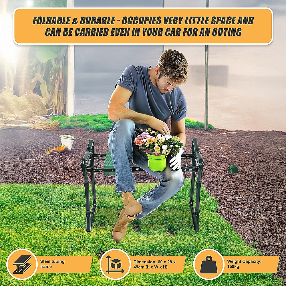 Garden Seat Folding Kneeler Bench Kneeling Soft Eva Pad 9