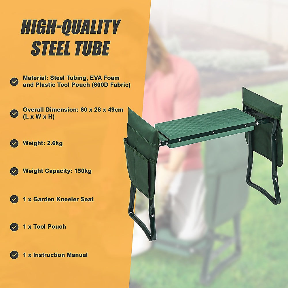 Garden Seat Folding Kneeler Bench Kneeling Soft Eva Pad 11