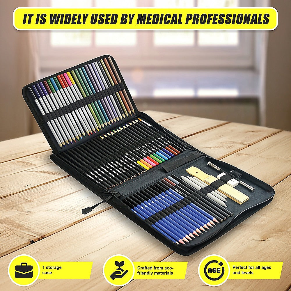 Art Sketch Pencils Oil Drawing Colouring Graphite Charcoal Pencil Set 72pcs/set 13