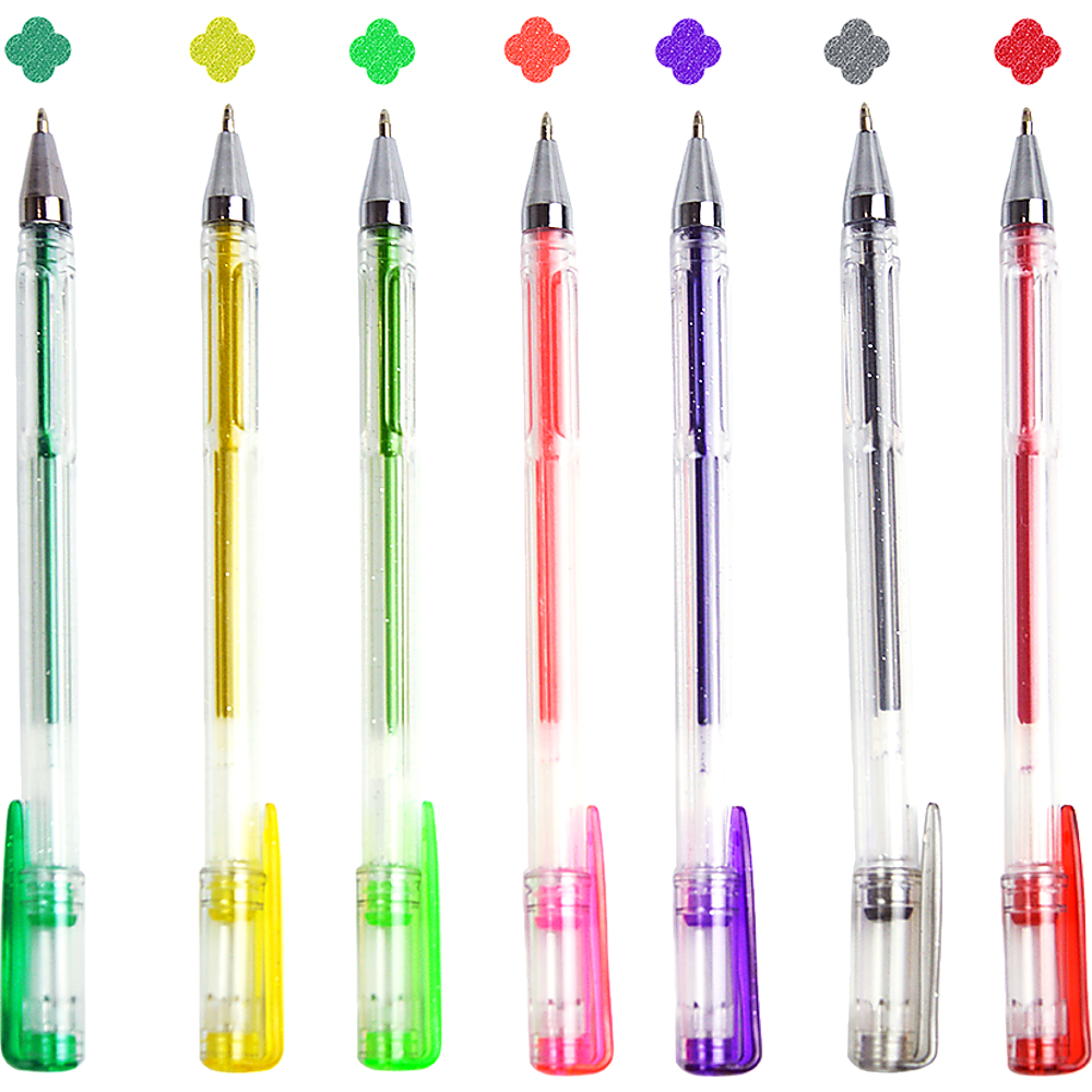 Glitter Gel Pens (100 pack) with 2.5X More Ink - Craft, Kids & Adult Colouring 6