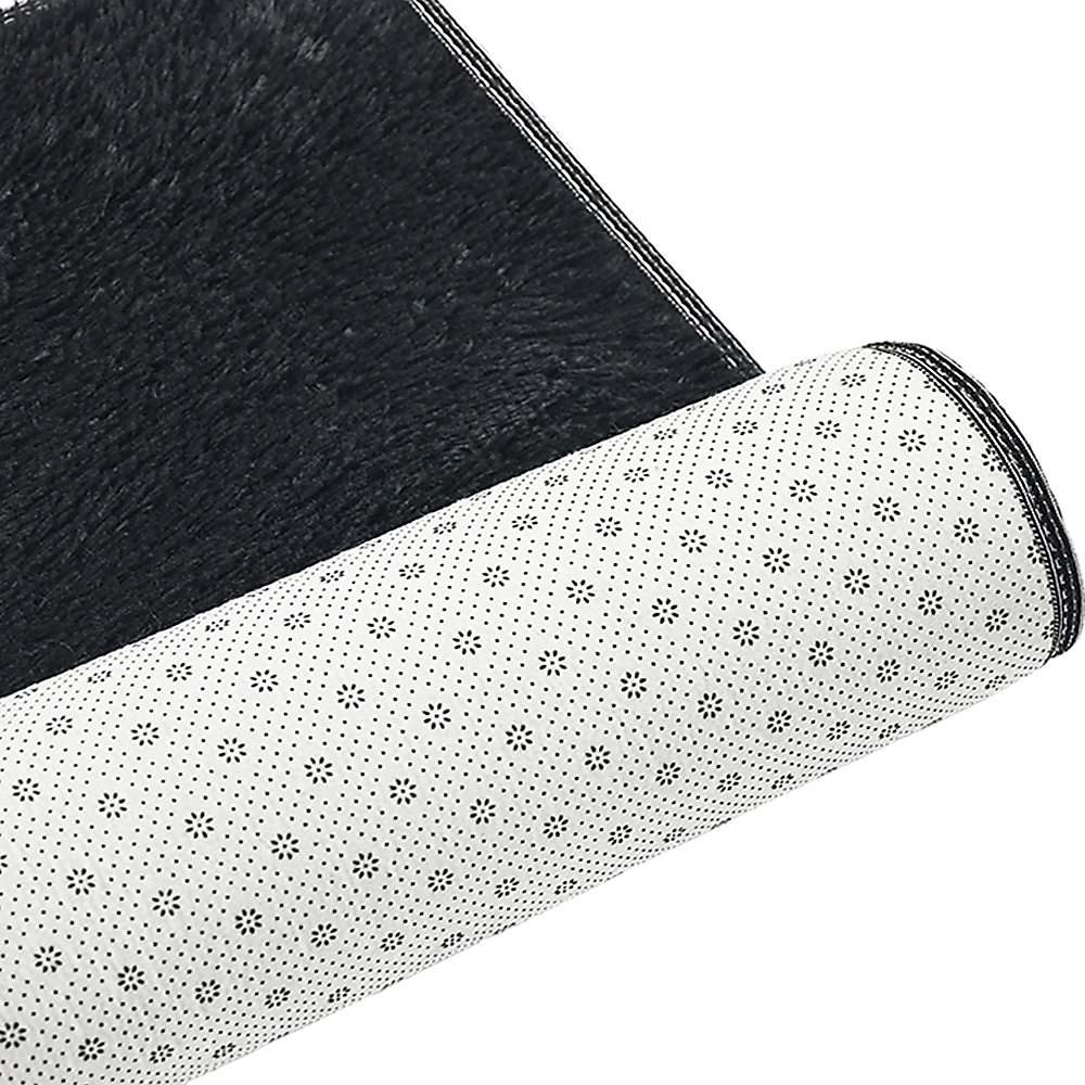 230x160cm Floor Rugs Large Shaggy Rug Area Carpet Bedroom Living Room Mat - Black 6