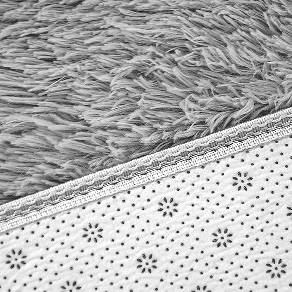 230x200cm Floor Rugs Large Shaggy Rug Area Carpet Bedroom Living Room Mat - Grey 5