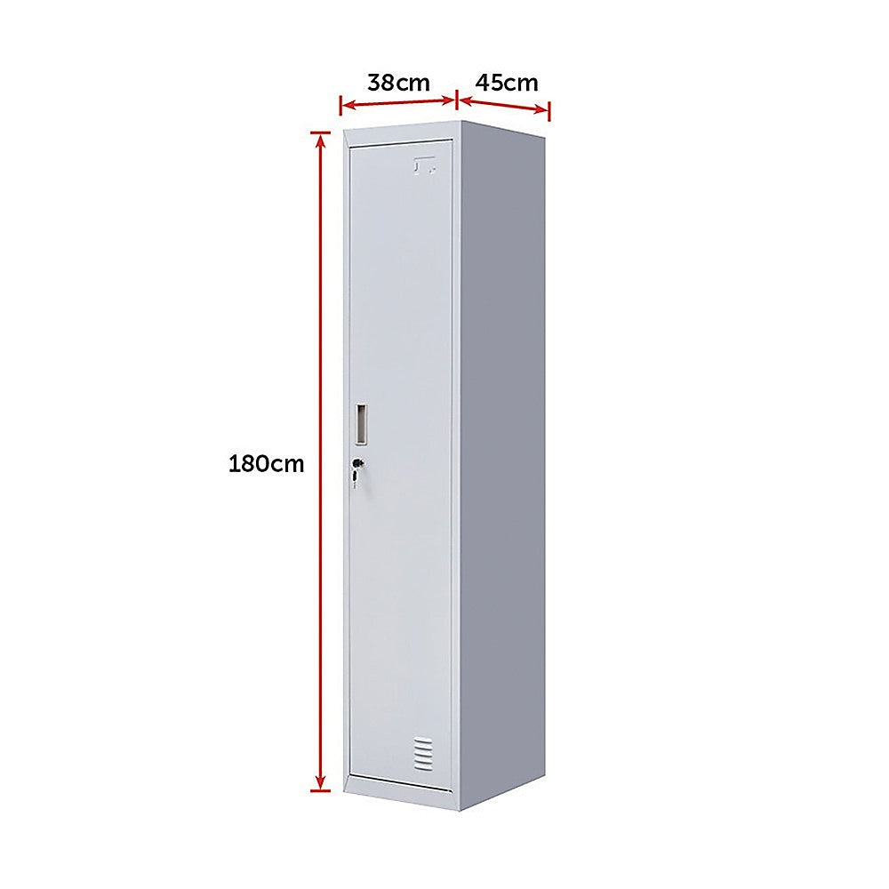One-Door Office Gym Shed Clothing Locker Cabinet 8