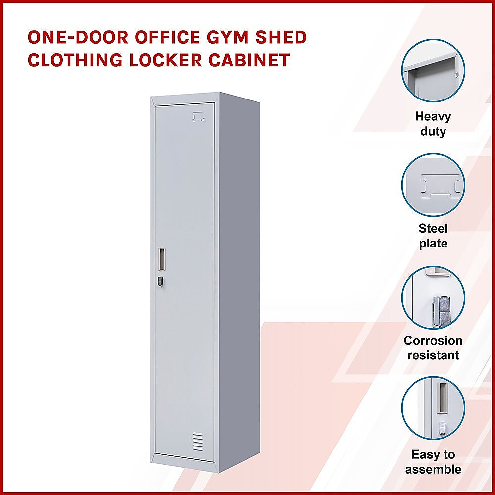 One-Door Office Gym Shed Clothing Locker Cabinet 3