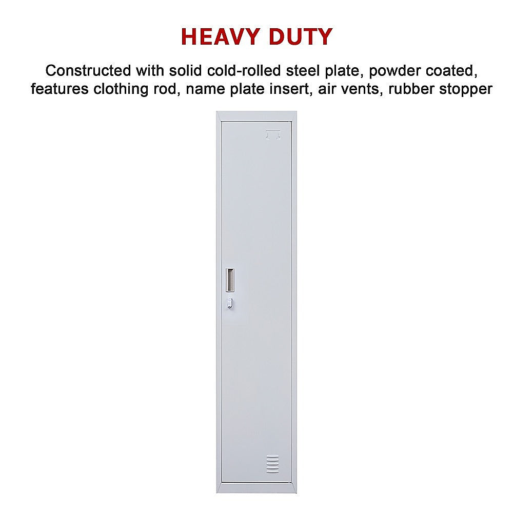 One-Door Office Gym Shed Clothing Locker Cabinet 7