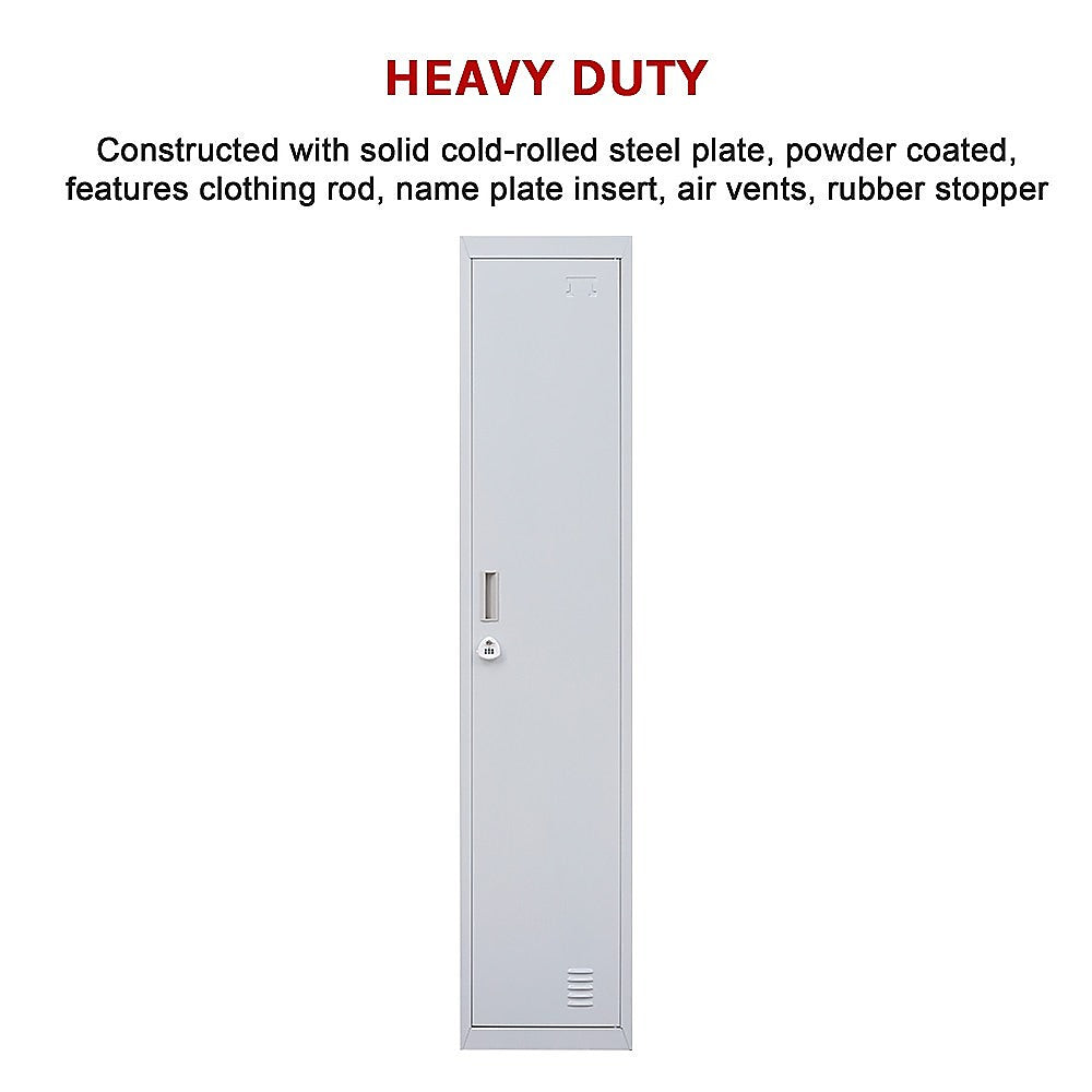 One-Door Office Gym Shed Clothing Locker Cabinet 7