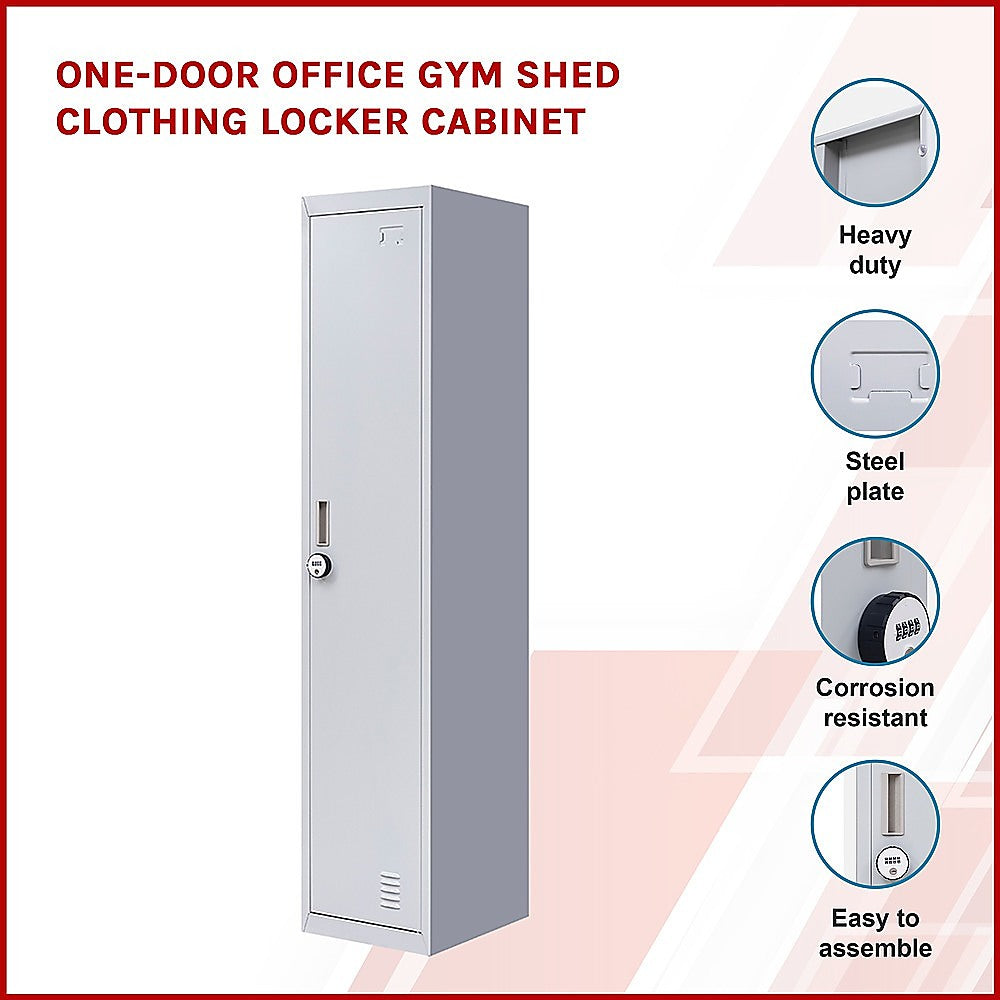 One-Door Office Gym Shed Clothing Locker Cabinet 3