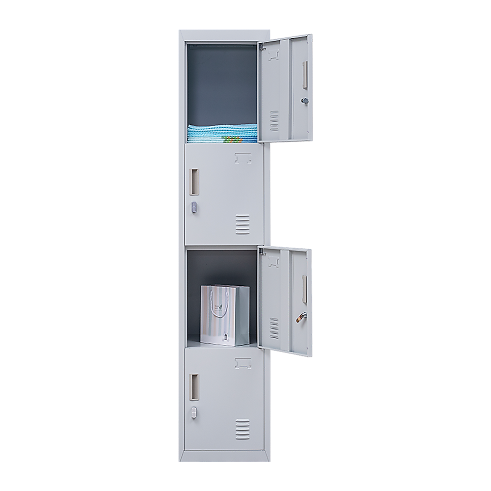 4-Door Vertical Locker for Office Gym Shed School Home Storage 5