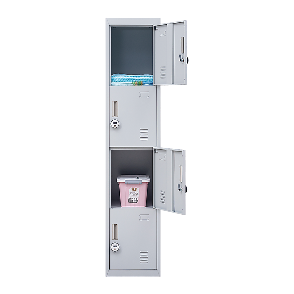4-Door Vertical Locker for Office Gym Shed School Home Storage 5