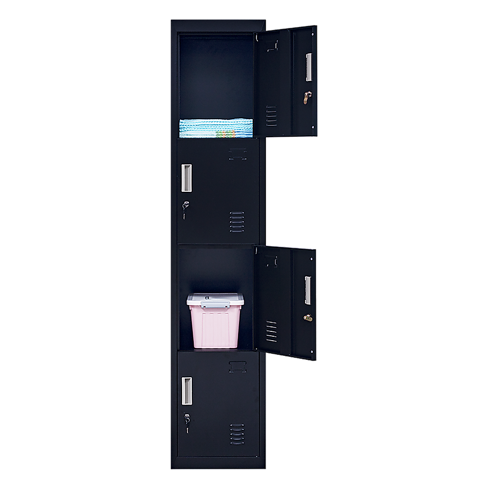 4-Door Vertical Locker for Office Gym Shed School Home Storage 7