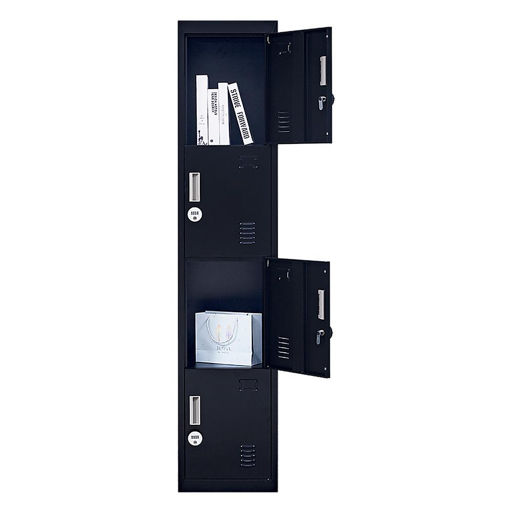 4-Door Vertical Locker for Office Gym Shed School Home Storage 7