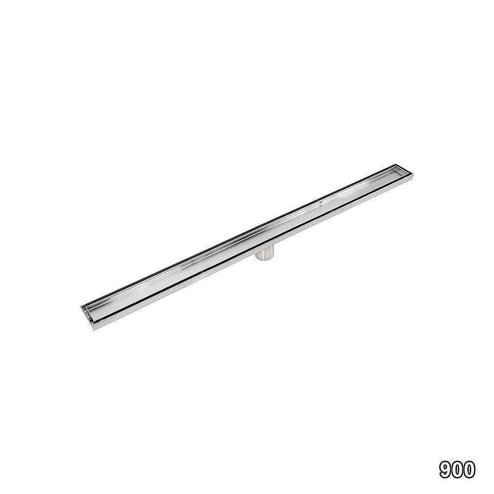 900mm Tile Insert Bathroom Shower Stainless Steel Grate Drain w/Centre outlet Floor Waste 8