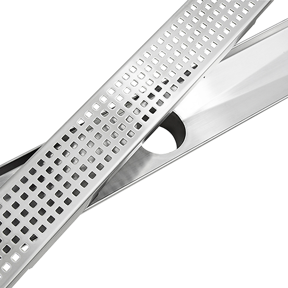 900mm Bathroom Shower Stainless Steel Grate Drain w/Centre outlet Floor Waste Square Pattern 7