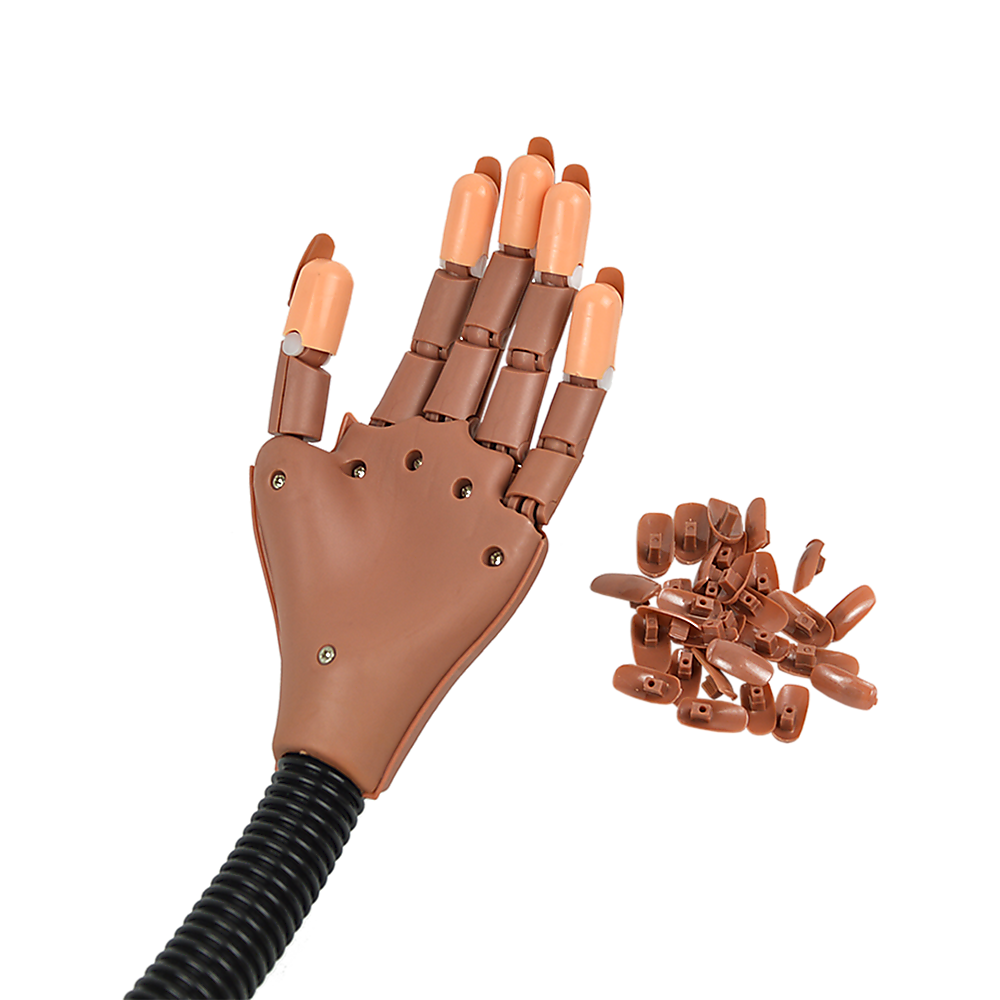 Practice Hand Model for Nail Art Training and Display Manicure with false nails 4