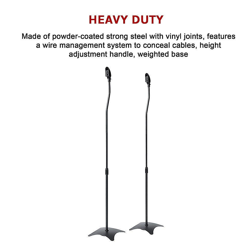 2pcs Speaker Stands Stand Rear Surround Sound Satellite Speakers Adjustable 6