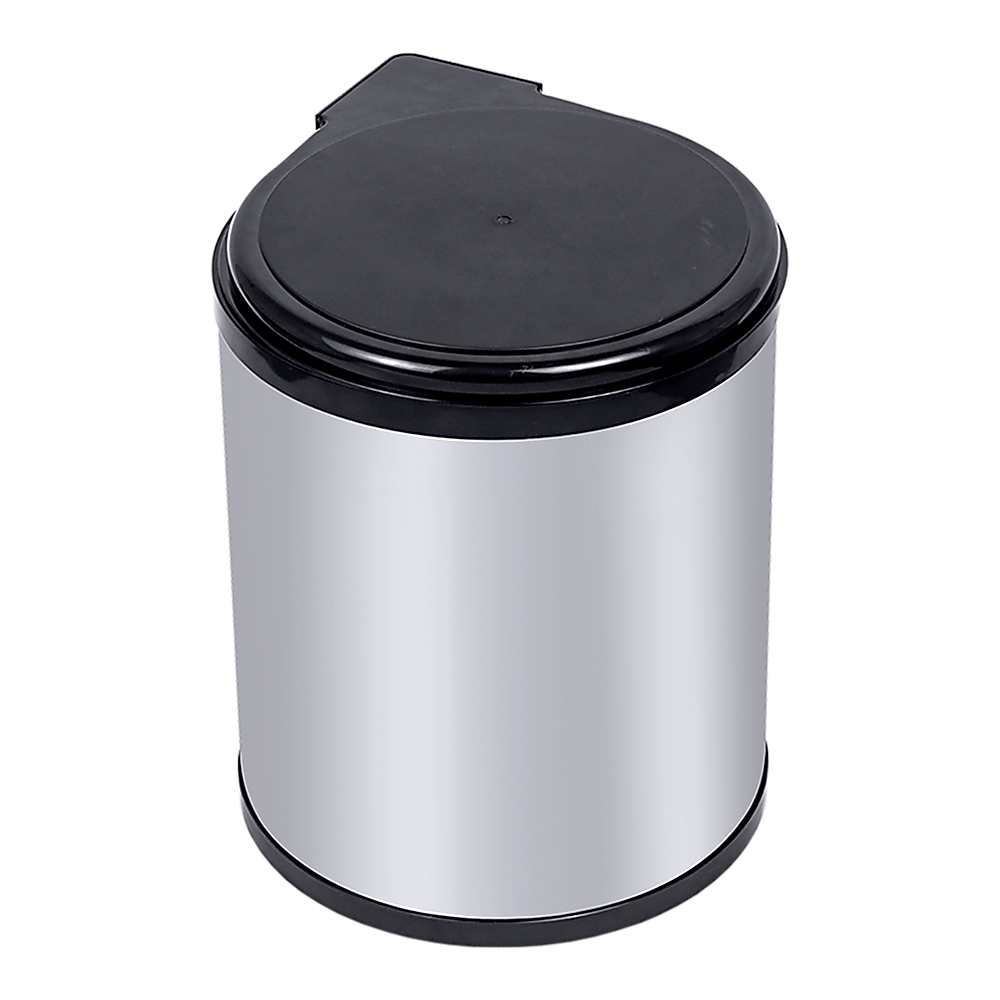 Kitchen Swing Pull Out Bin Stainless Steel Garbage Rubbish Waste Trash Can 14L 7
