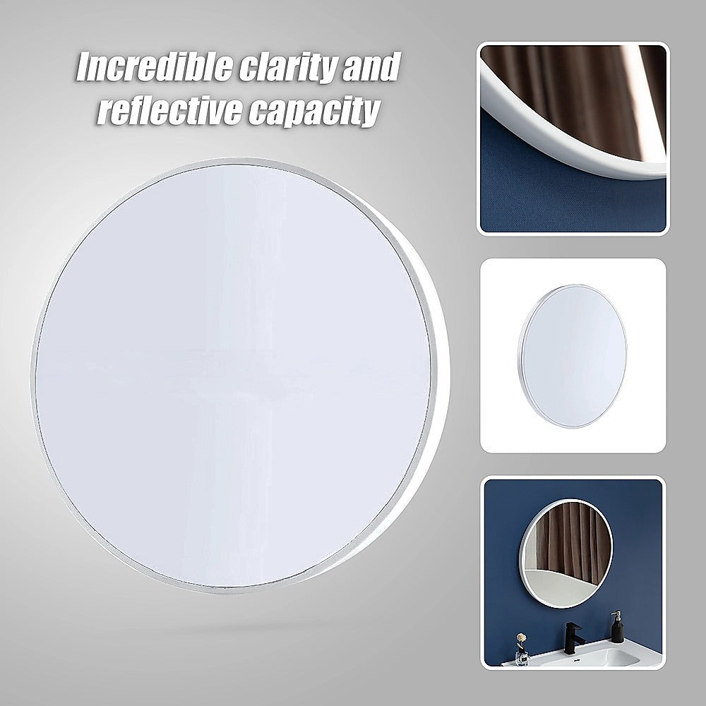 60cm Round Wall Mirror Bathroom Makeup Mirror by Della Francesca 8
