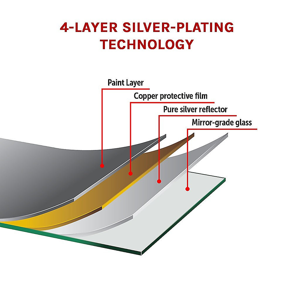 90cm Round Wall Mirror Bathroom Makeup Mirror by Della Francesca 6