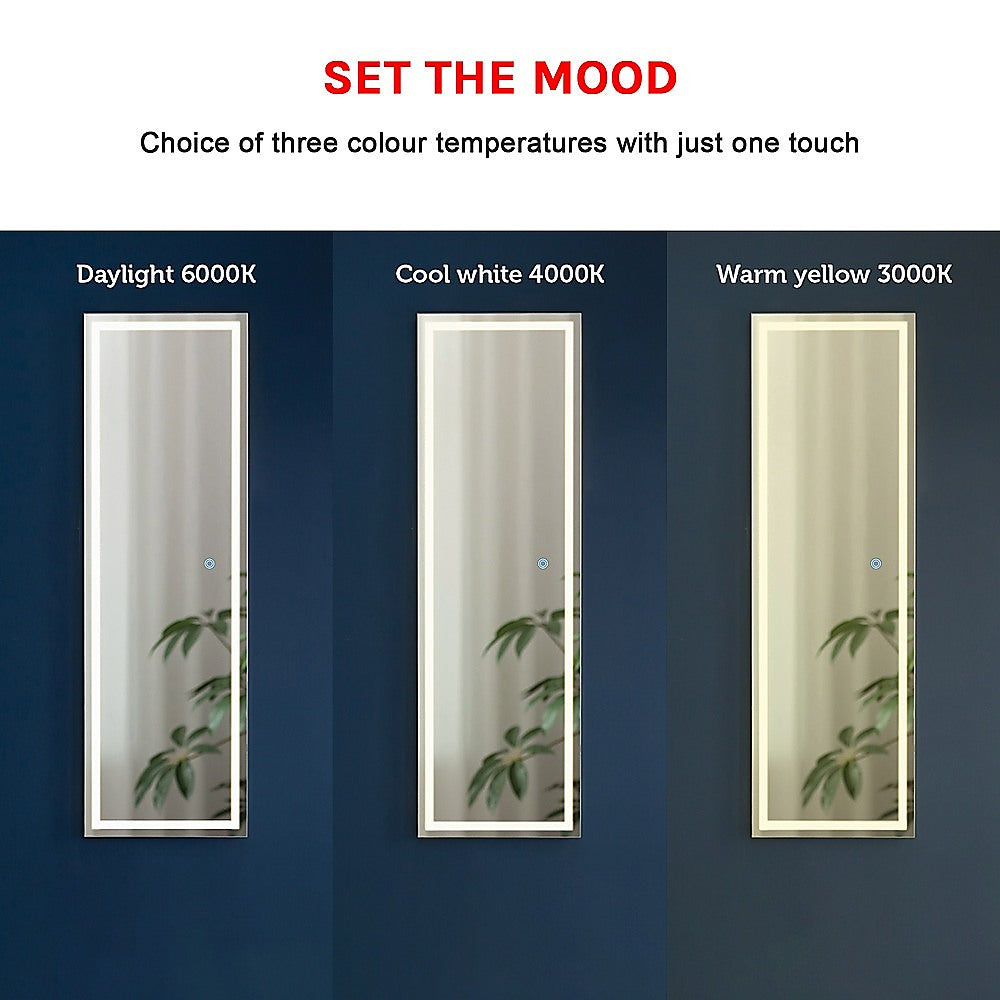 LED Full Length Mirror Standing Floor Makeup Wall Light Mirror 1.6M 7
