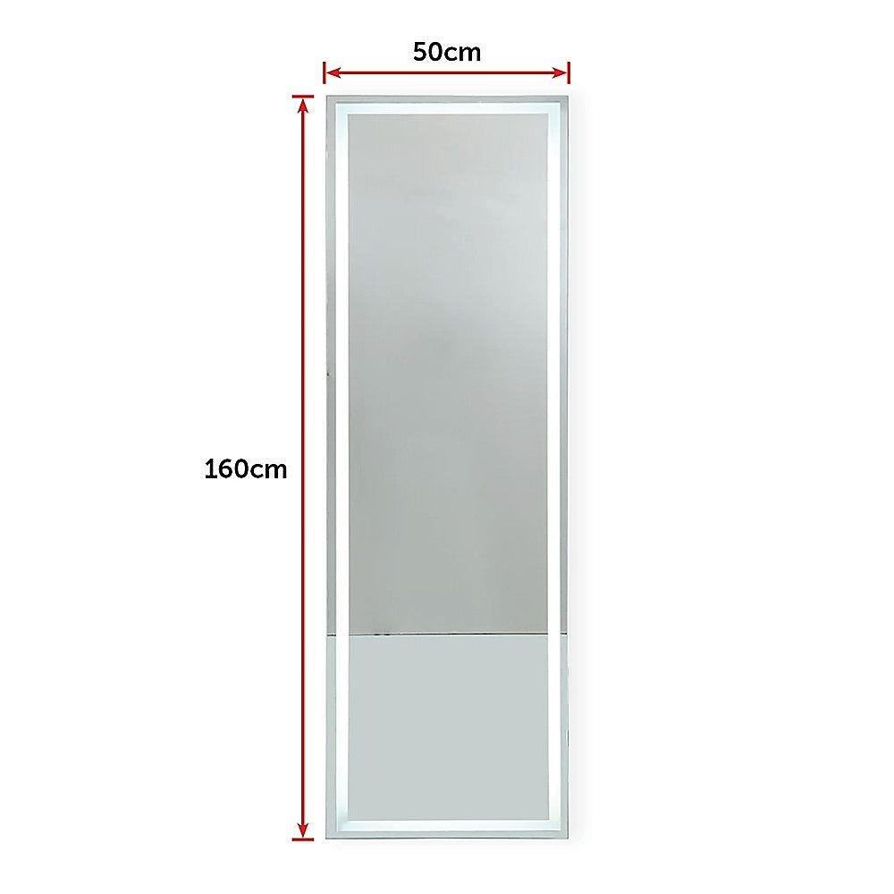 LED Full Length Mirror Standing Floor Makeup Wall Light Mirror 1.6M 8