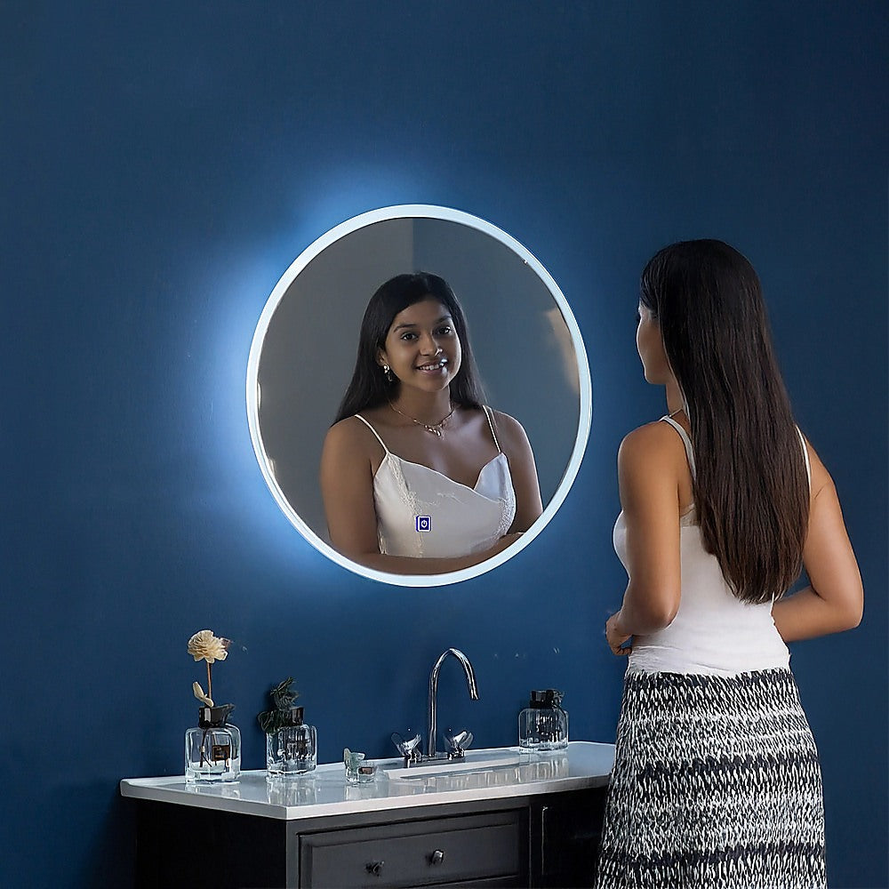70cm LED Wall Mirror Bathroom Mirrors Light Decor Round