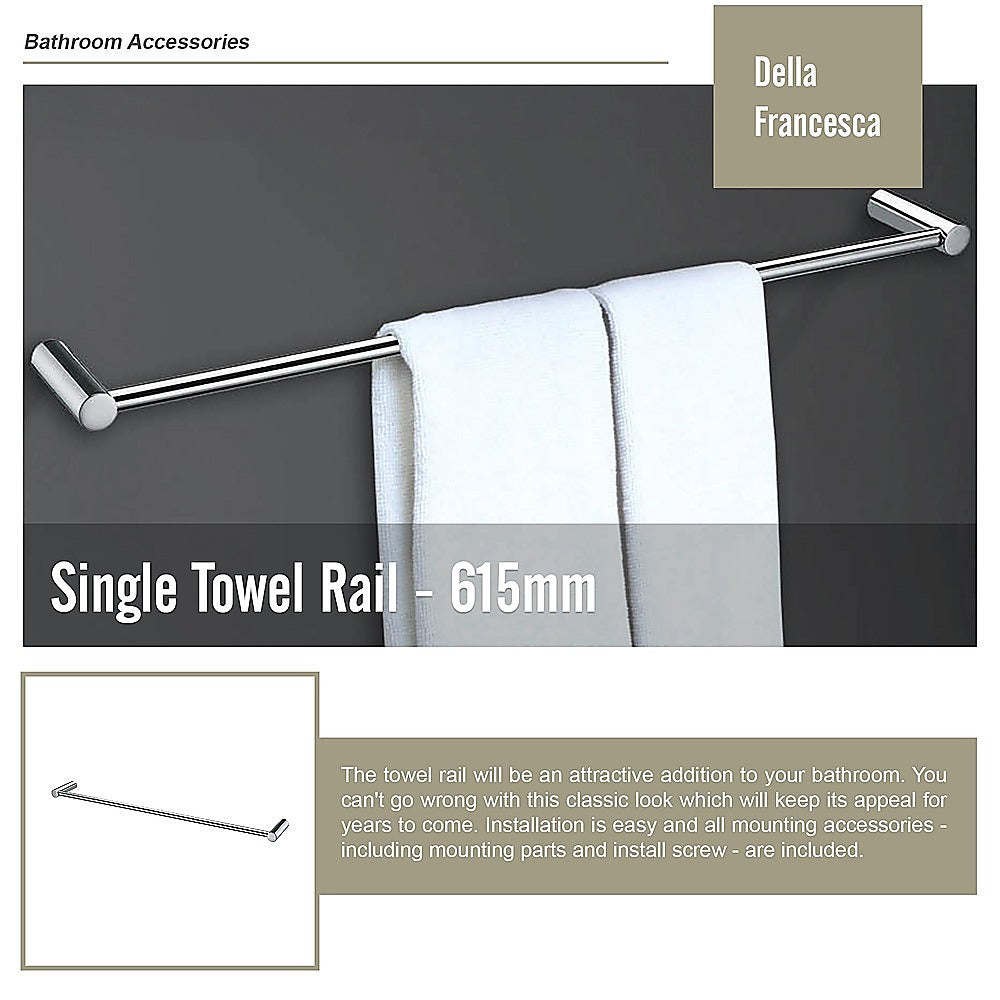 Single Towel Rail - 615mm 9