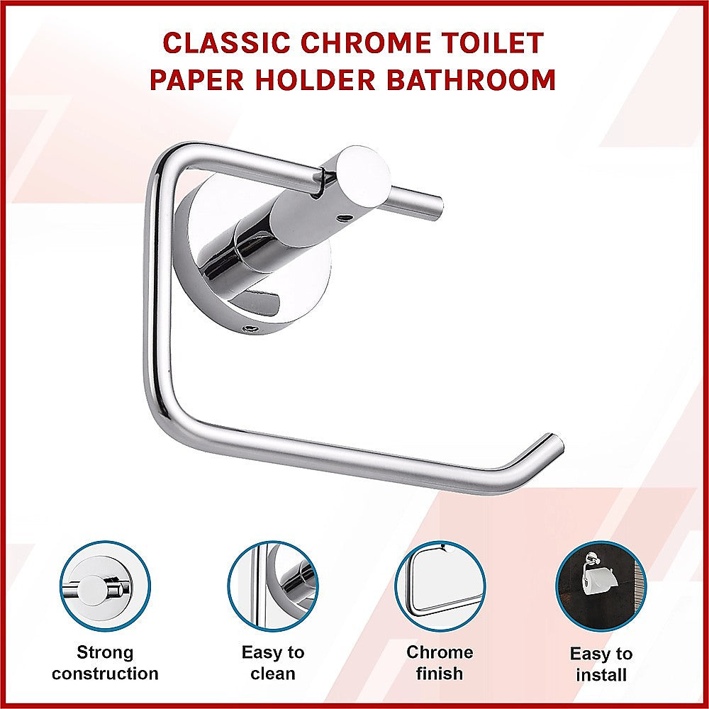 Classic Chrome Toilet Paper Holder Bathroom 3