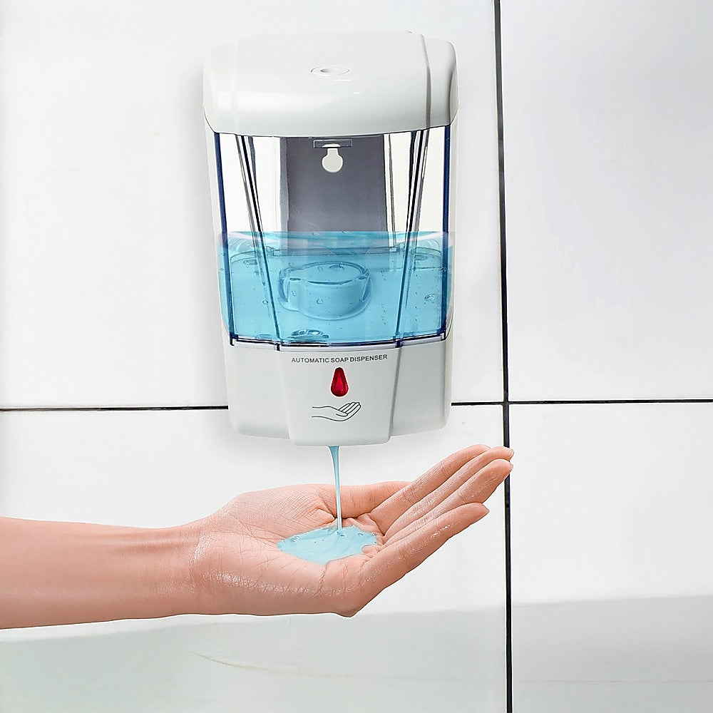 Automatic Liquid Soap/Alcohol Sanitizer Dispenser 700ML Hands-Free Sensor Wall 5