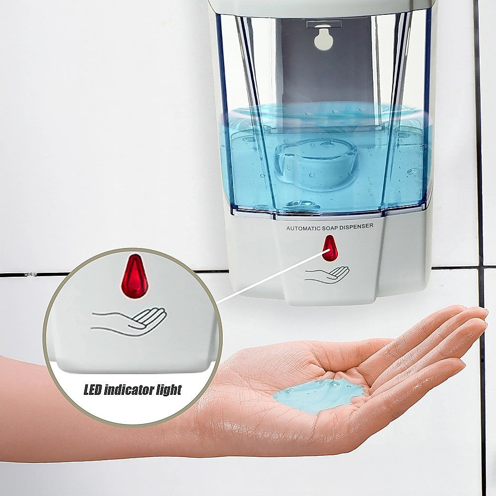 Automatic Liquid Soap/Alcohol Sanitizer Dispenser 700ML Hands-Free Sensor Wall 7