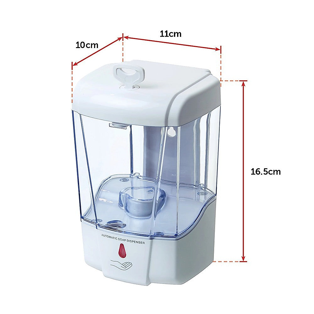 Automatic Liquid Soap/Alcohol Sanitizer Dispenser 700ML Hands-Free Sensor Wall 12