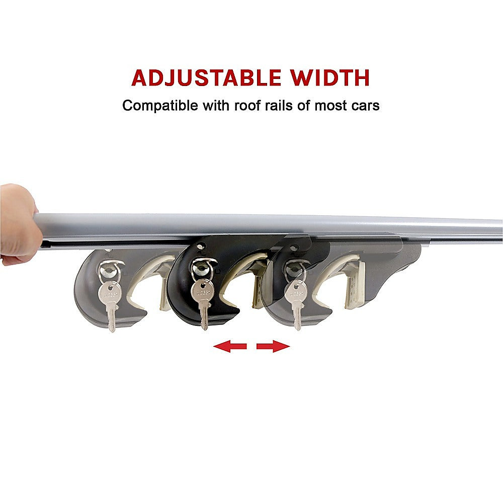 Universal Car Top Roof Rail Rack Cross Bar Aluminium Lockable 1350MM 10