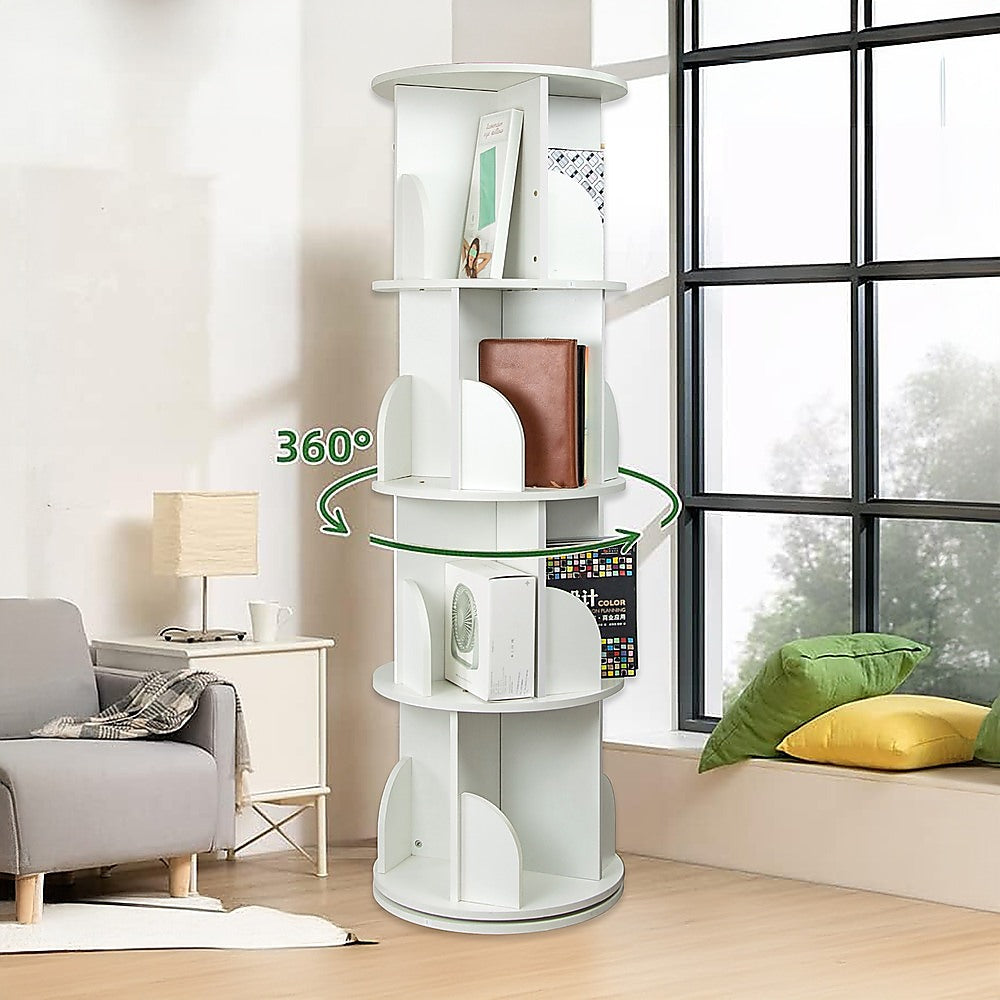 360-degree Rotating 4 Tier Display Shelf Bookcase Organiser 6
