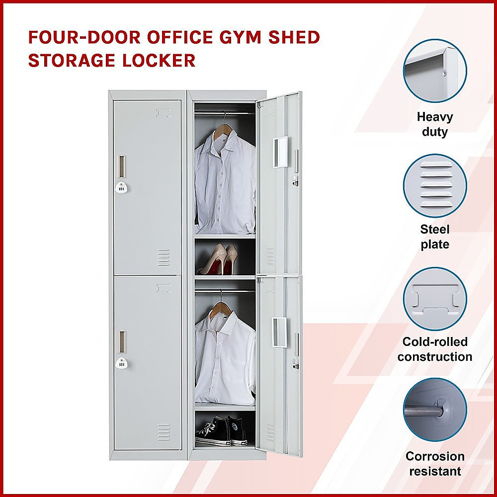 Four-Door Office Gym Shed Storage Locker 3
