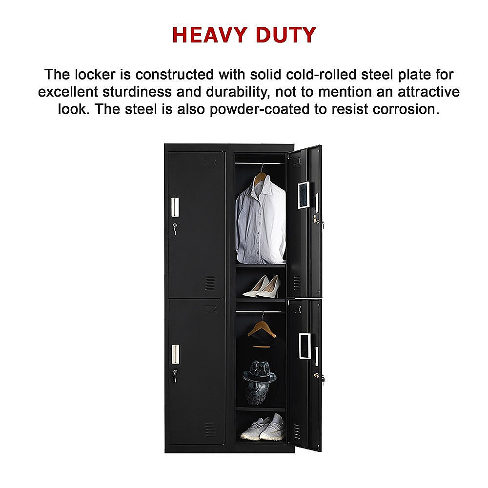 Four-Door Office Gym Shed Storage Locker 11