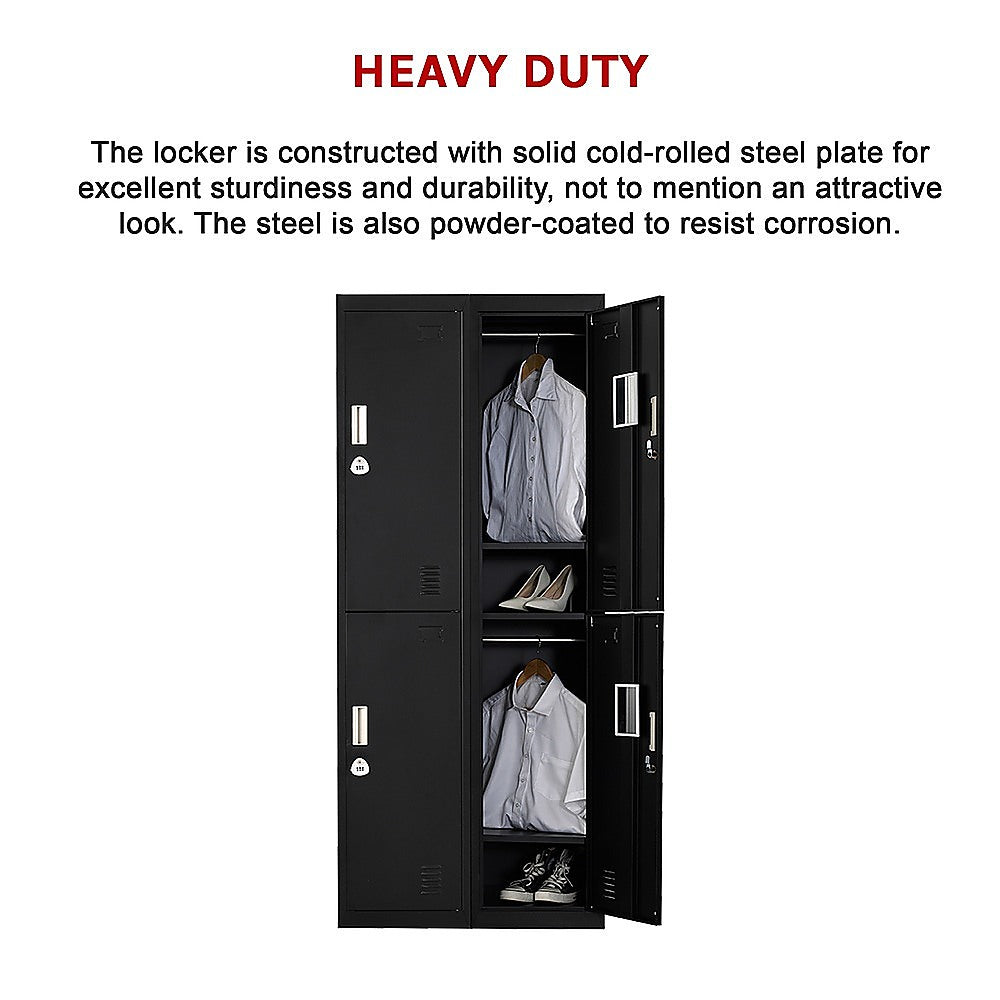 Four-Door Office Gym Shed Storage Locker 11