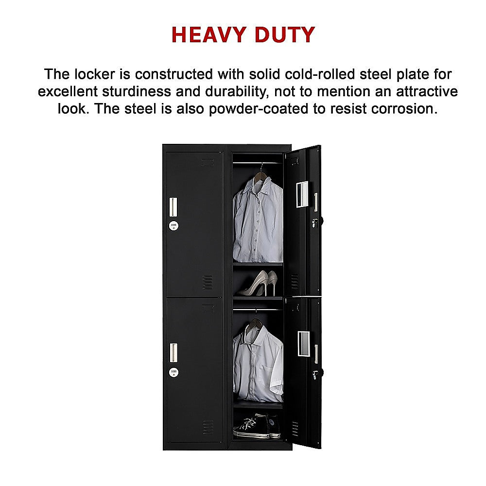 Four-Door Office Gym Shed Storage Locker 11