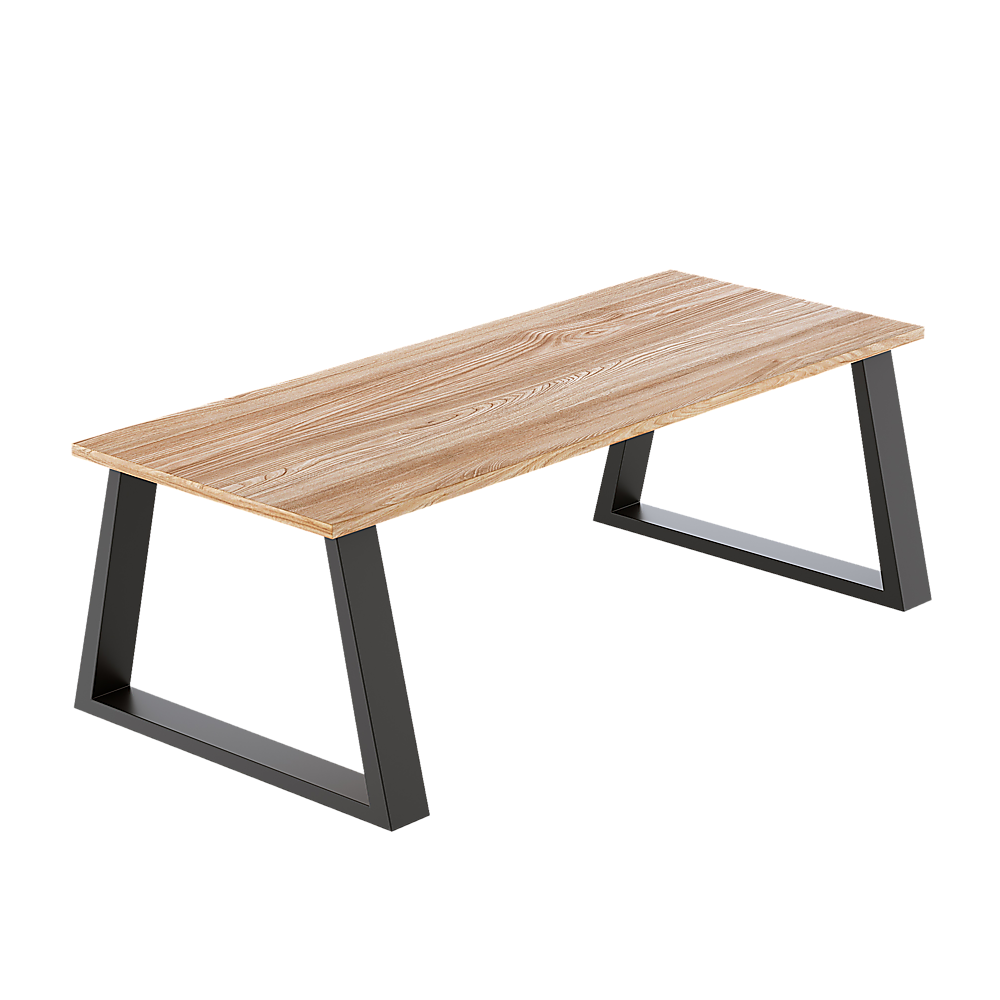 Trapezium-Shaped Table Bench Desk Legs Retro Industrial Design Fully Welded - Black 5