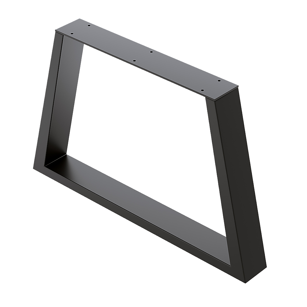 Trapezium-Shaped Table Bench Desk Legs Retro Industrial Design Fully Welded - Black 4