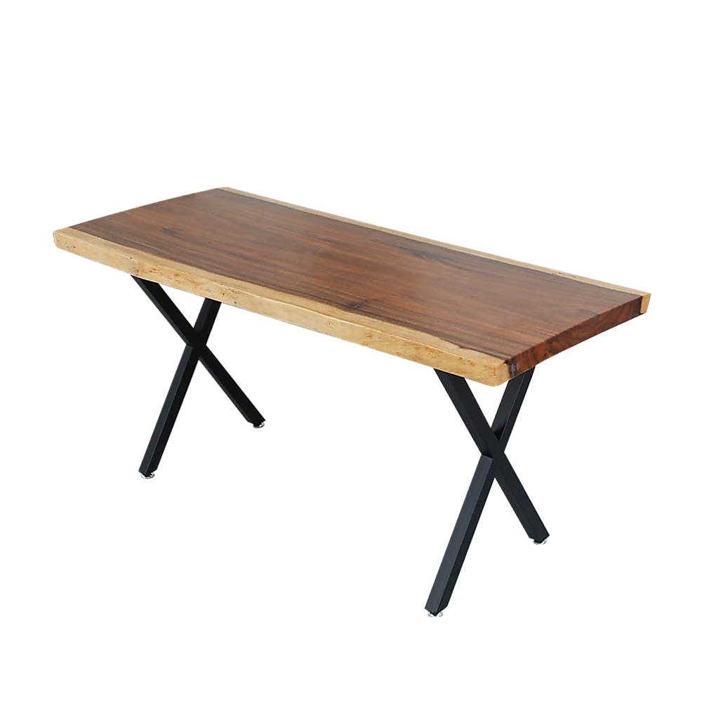 X-Shaped Table Bench Desk Legs Retro Industrial Design Fully Welded - Black 4