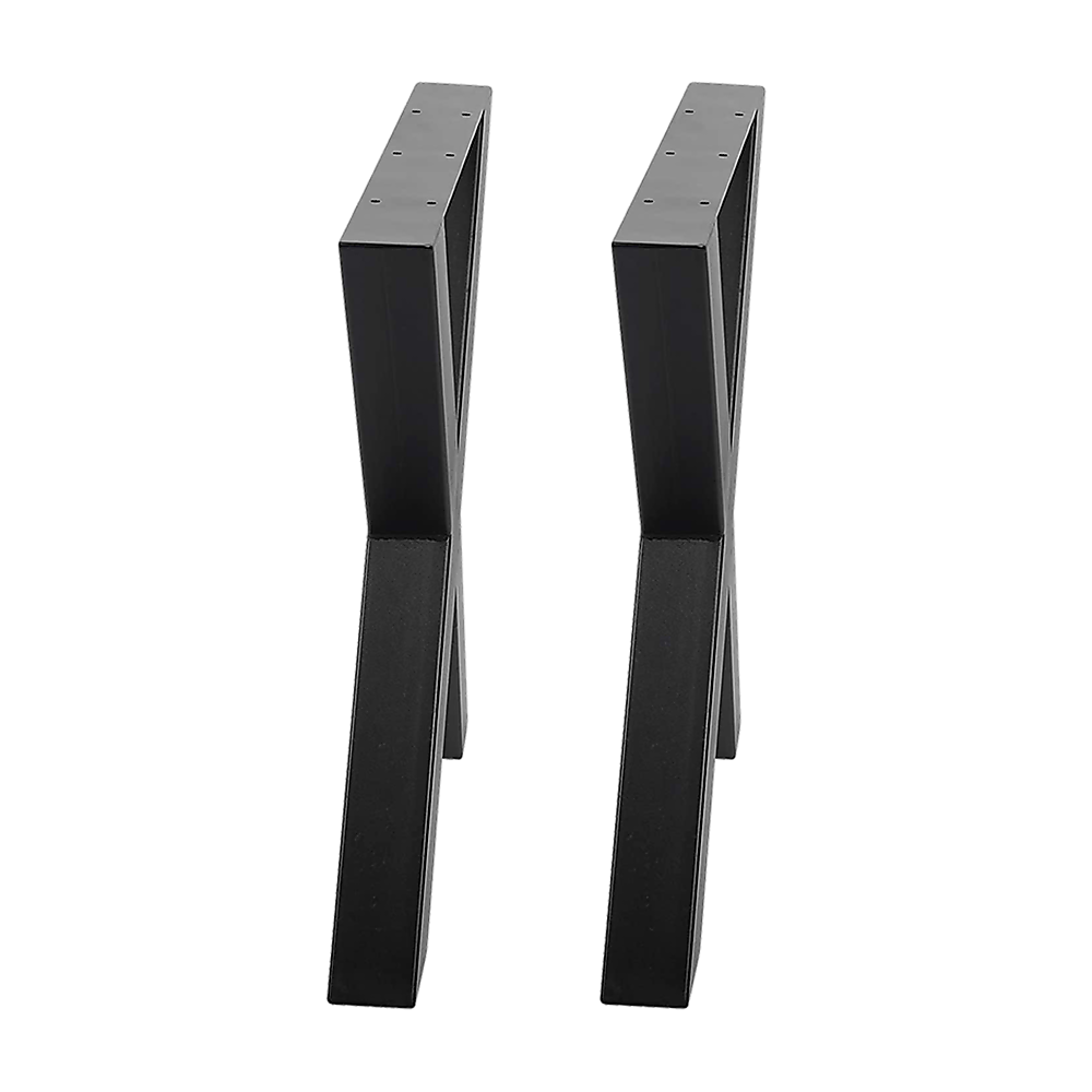 X-Shaped Table Bench Desk Legs Retro Industrial Design Fully Welded - Black 5