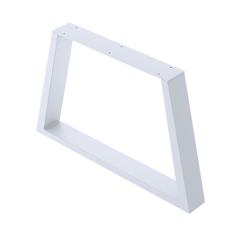 Trapezium-Shaped Table Bench Desk Legs Retro Industrial Design Fully Welded - White 5