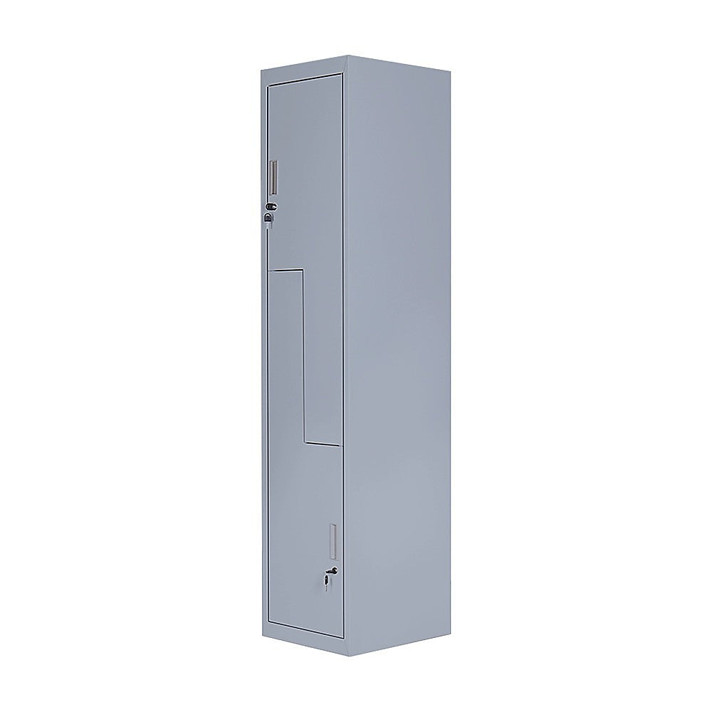 Grey Two-Door L-shaped Office Gym Shed Storage Lockers 4