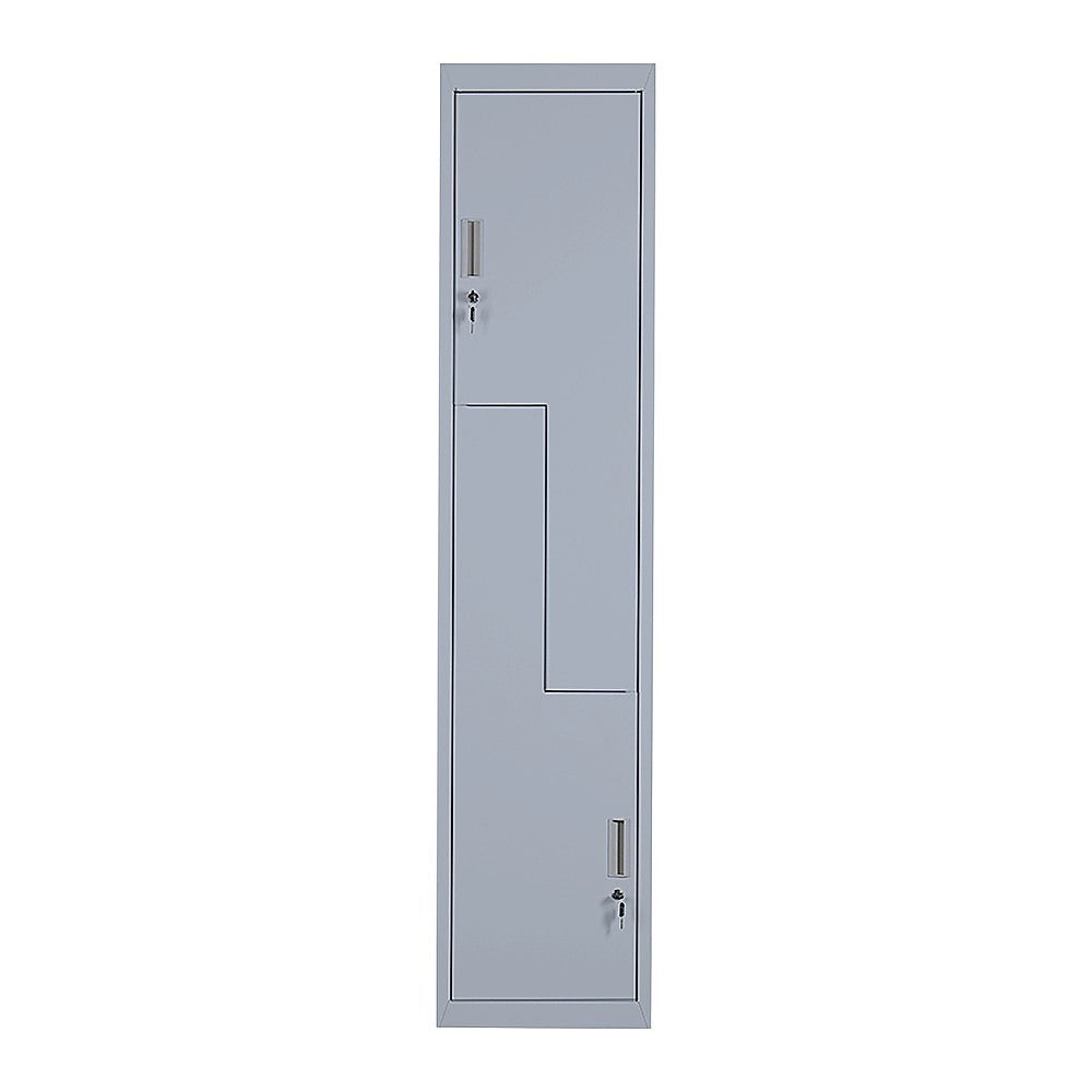 Grey Two-Door L-shaped Office Gym Shed Storage Lockers 5