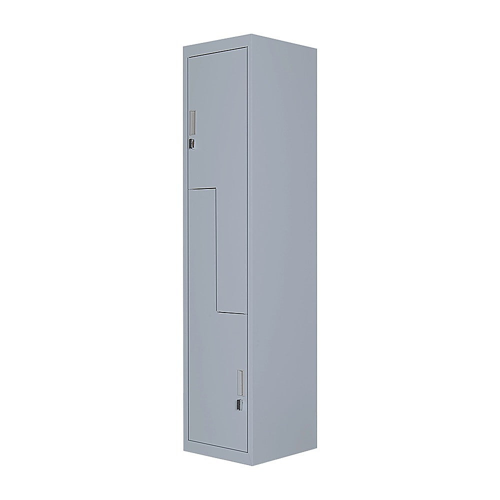 Grey Two-Door L-shaped Office Gym Shed Storage Lockers 4