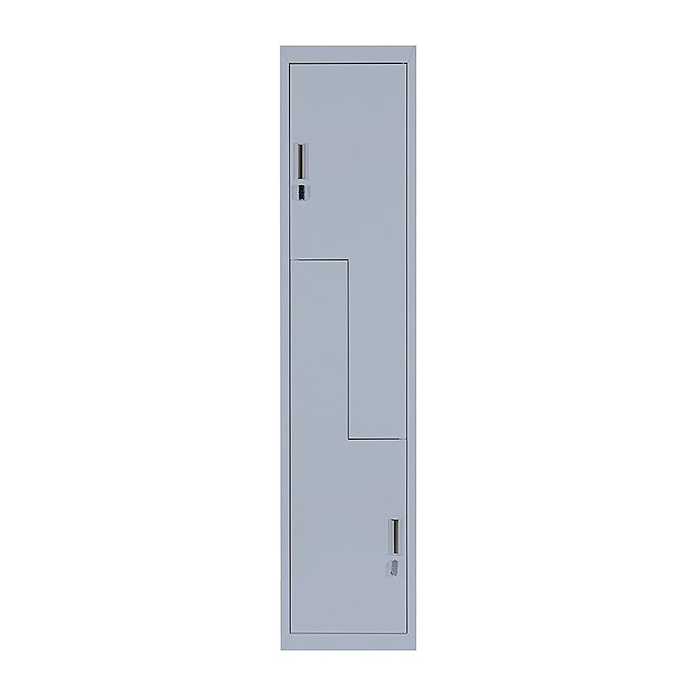 Grey Two-Door L-shaped Office Gym Shed Storage Lockers 5